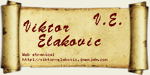 Viktor Elaković vizit kartica